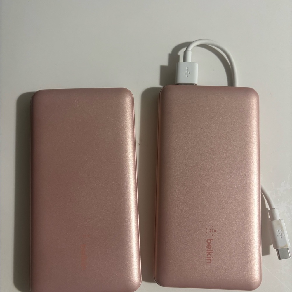 Belkin Metallic Pink Portable Chargers ($25 each)